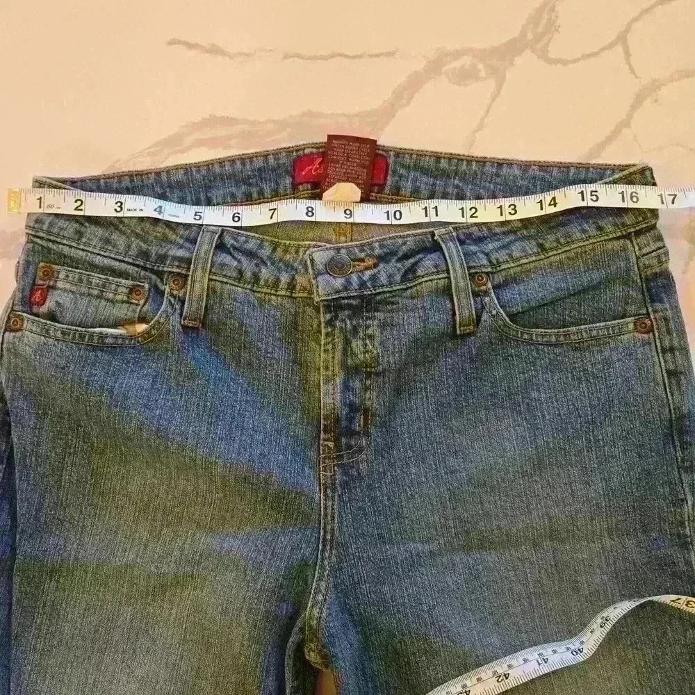 Aeropostale Y2K Flare Womens Faded Blue Wash Jeans Size 13 - Picture 7 of 11